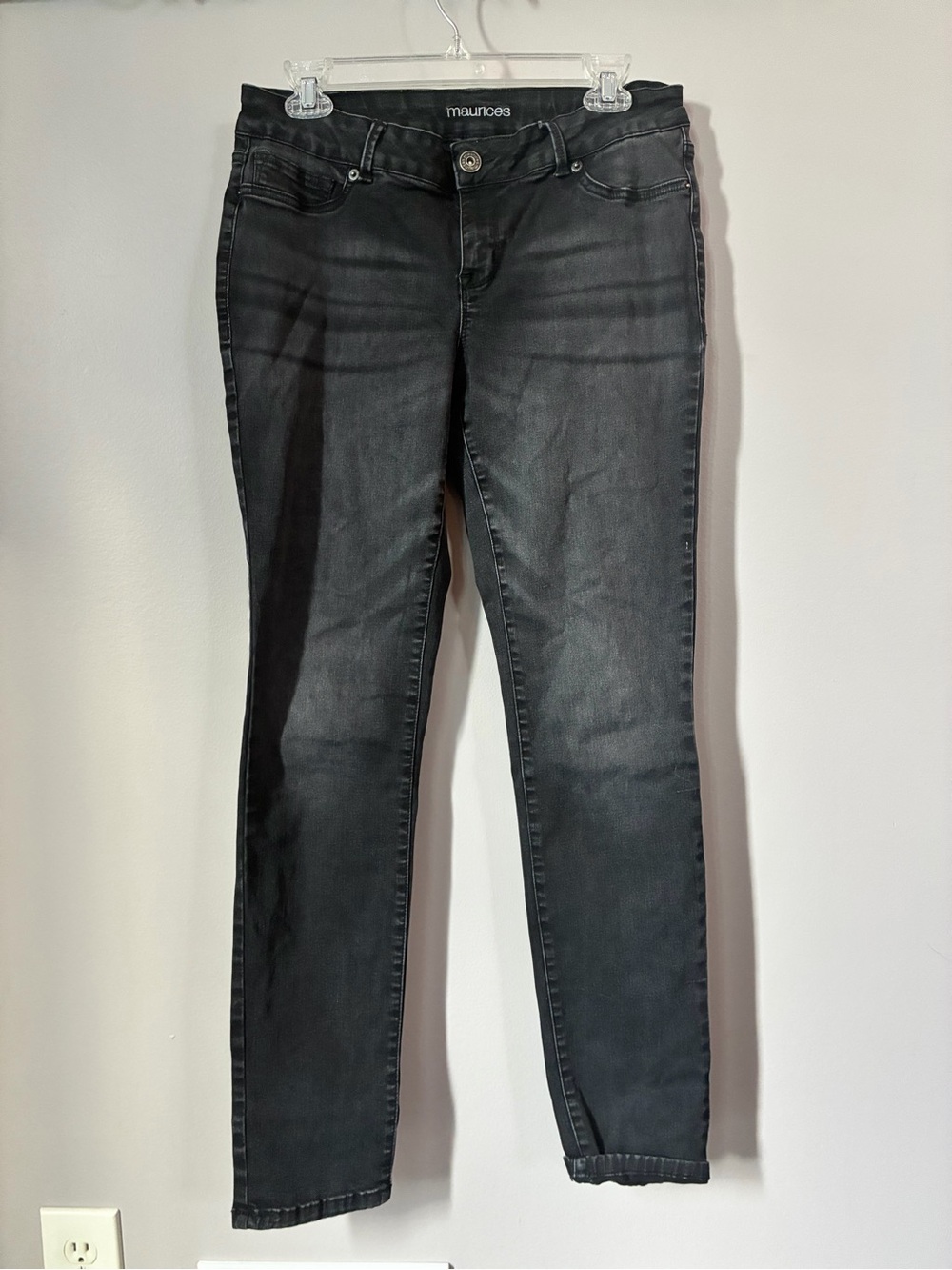 🖤 Maurices Black/Charcoal Skinny Jeans – L-REG